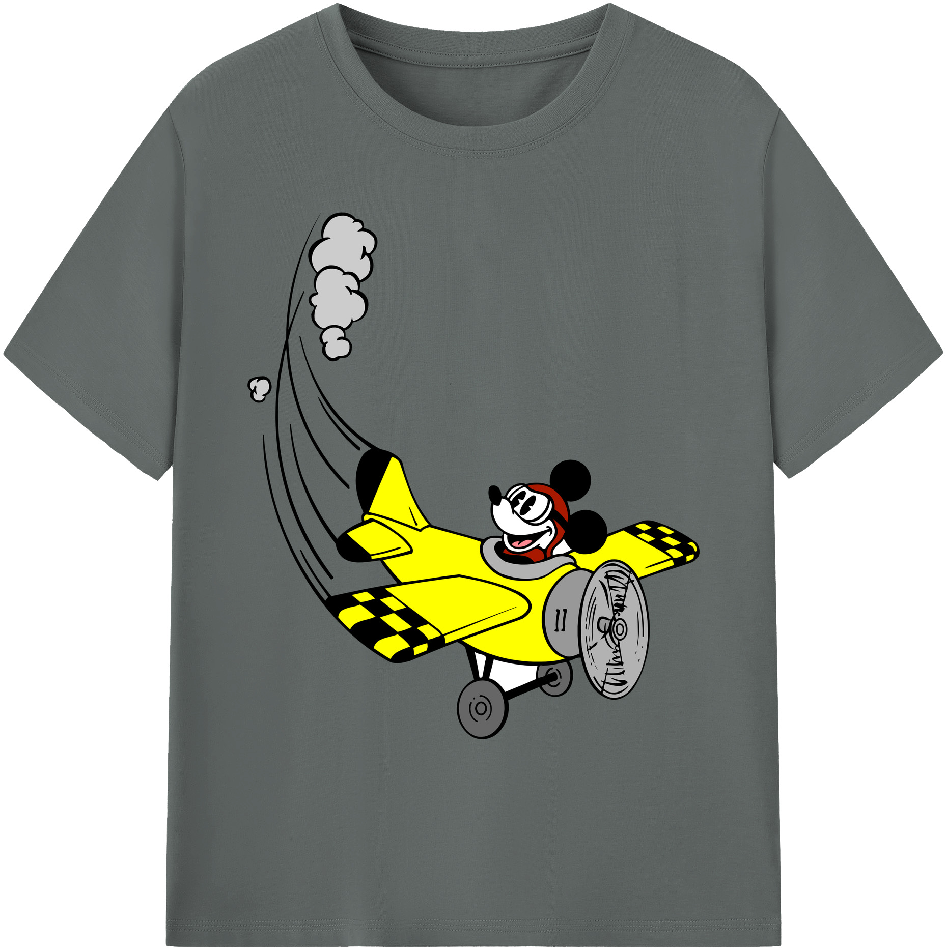 ミッキーマウス Mickey Mouse 綿100％ メンズ半袖Tシャツ｜肌触りやわらか＆通気性